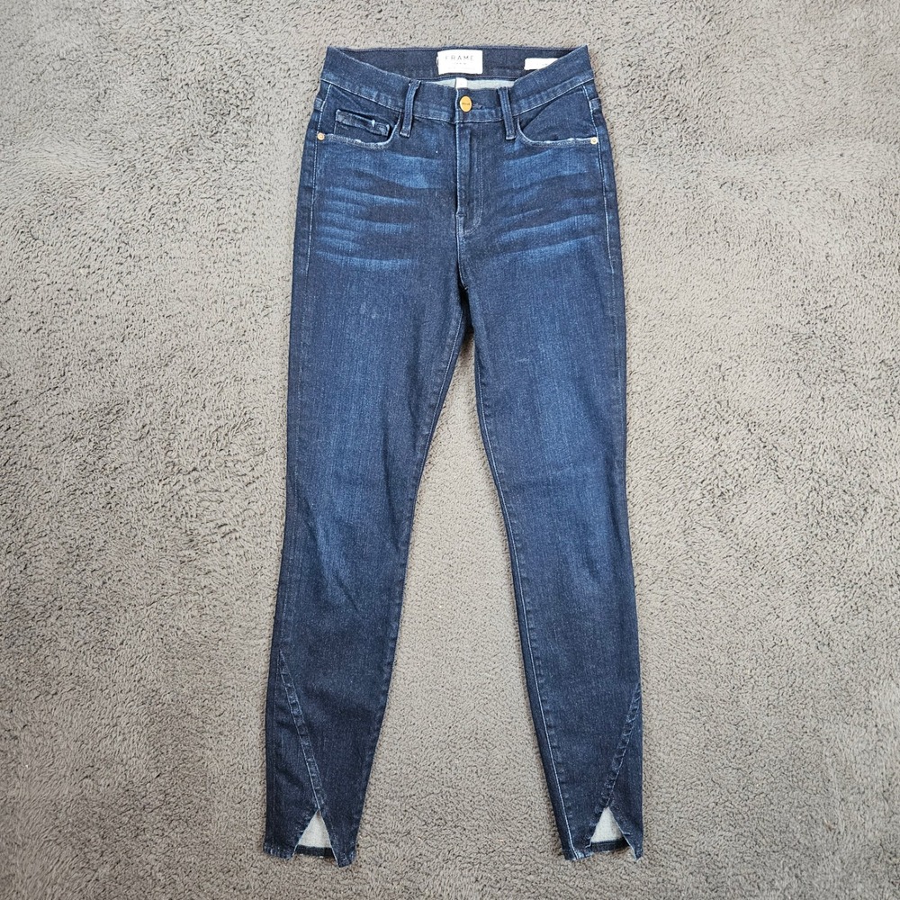 Frame Denim Le Skinny de Jeanne Dark Wash Jeans Womens 27
